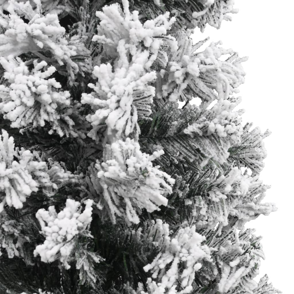vidaXL Pom de Crăciun artificial subțire cu zăpadă verde 240 cm PVC