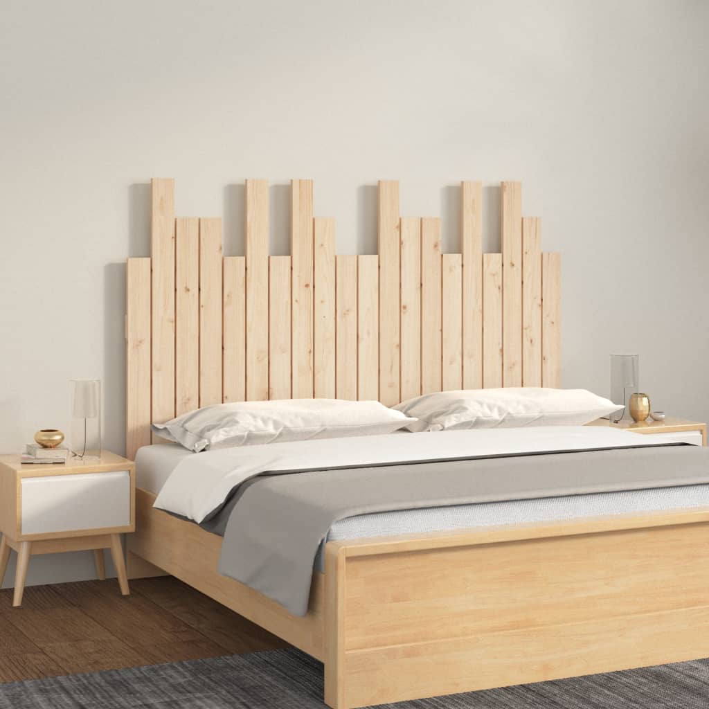 vidaXL Tăblie de pat pentru perete, 127,5x3x80 cm, lemn masiv de pin