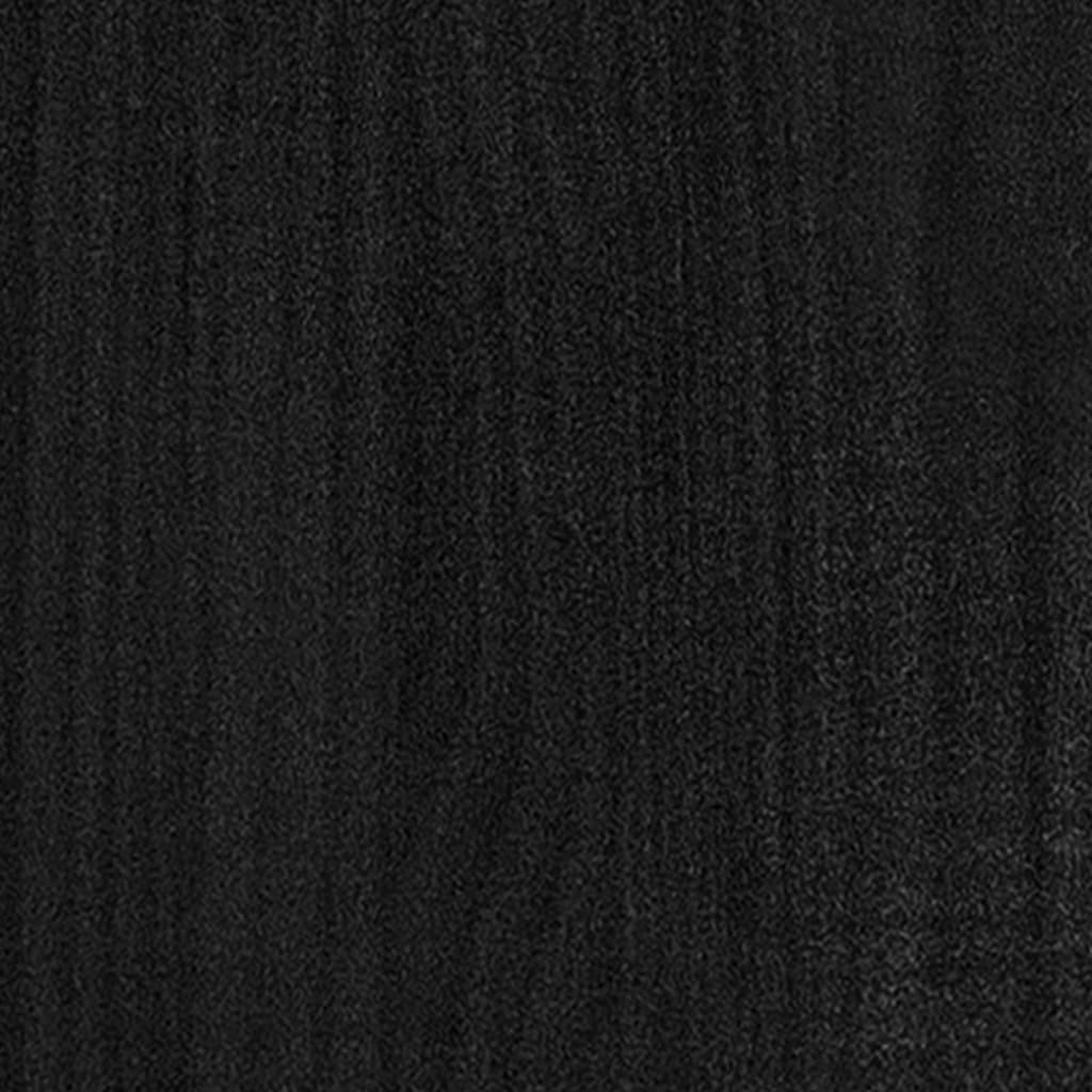 vidaXL Noptiere, 2 buc., negru, 35,5x33,5x41,5 cm, lemn masiv de pin