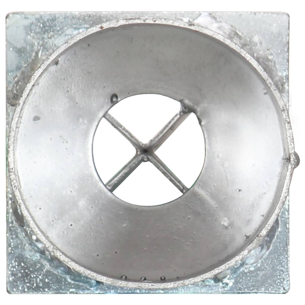 vidaXL Țăruși de sol, 2 buc., argintiu, 8 x 61 cm, oțel galvanizat