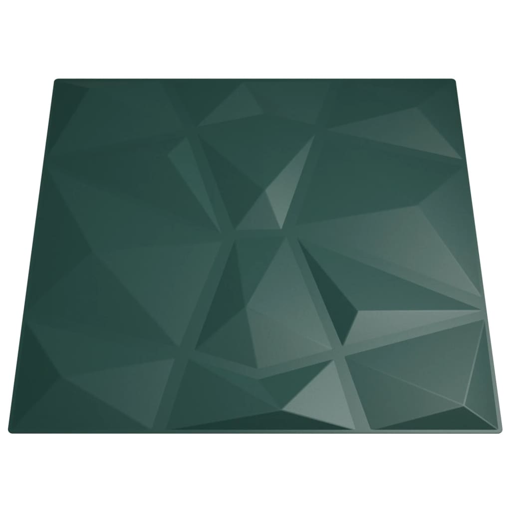 vidaXL Panouri de perete 24 buc. verde 50x50 cm XPS 6 m² diamant
