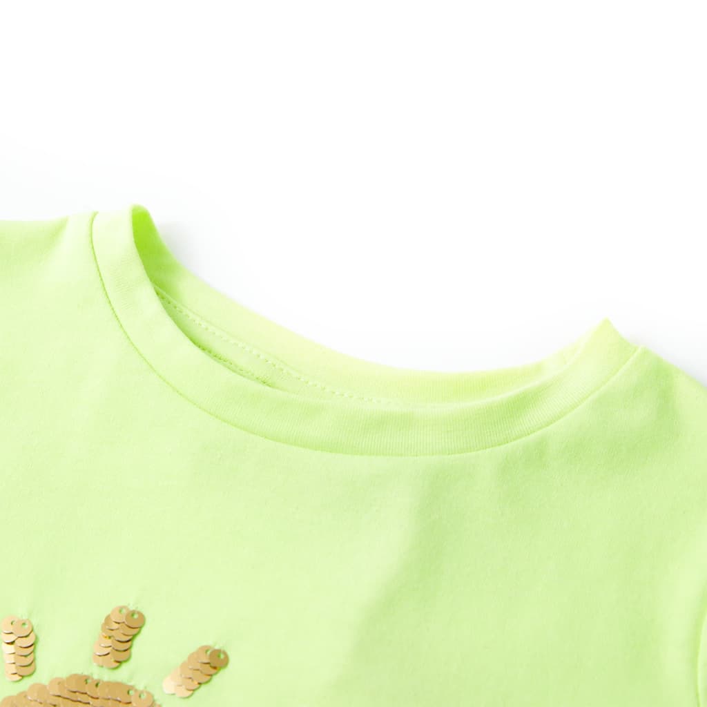 Tricou pentru copii, galben neon, 92