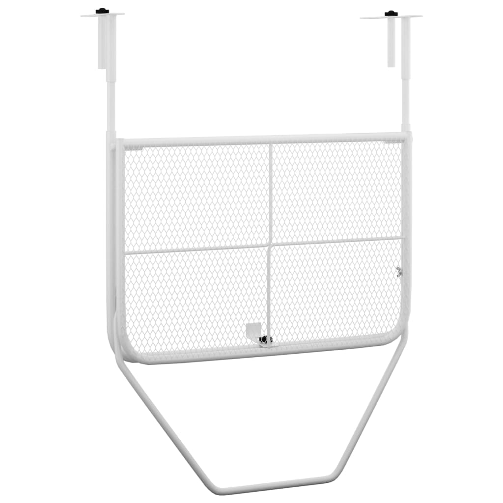 vidaXL Masă de balcon, alb, 60x40 cm, oțel