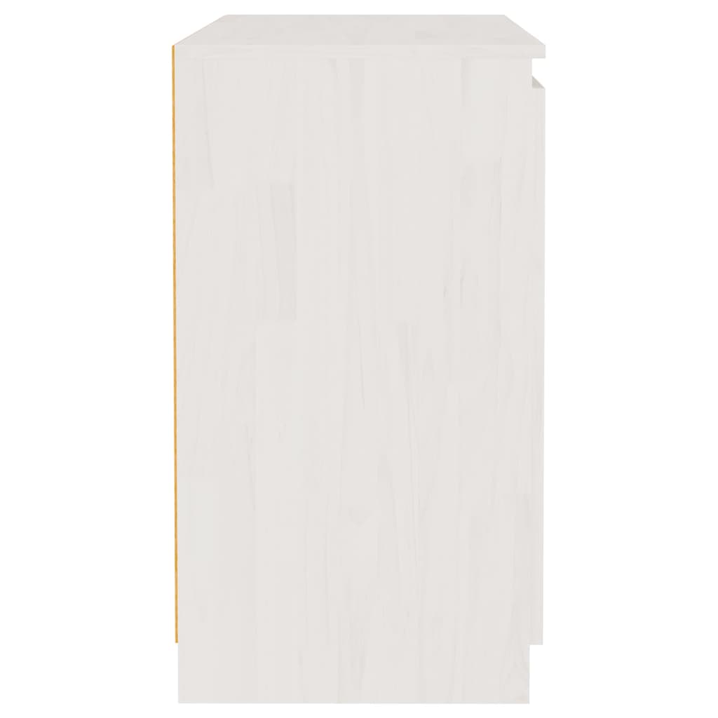 vidaXL Dulap lateral, alb, 60x36x65 cm, lemn masiv de pin