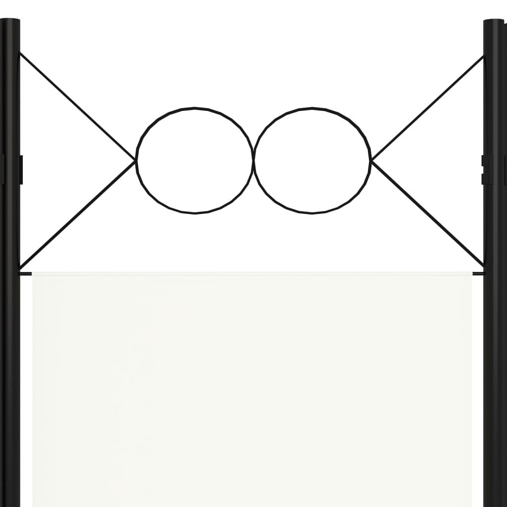vidaXL Paravan de cameră cu 4 panouri, alb, 160x180cm