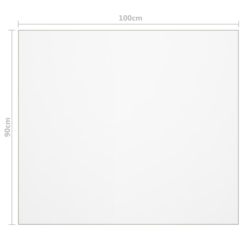 vidaXL Folie de protecție masă, transparent, 100 x 90 cm, PVC, 2 mm