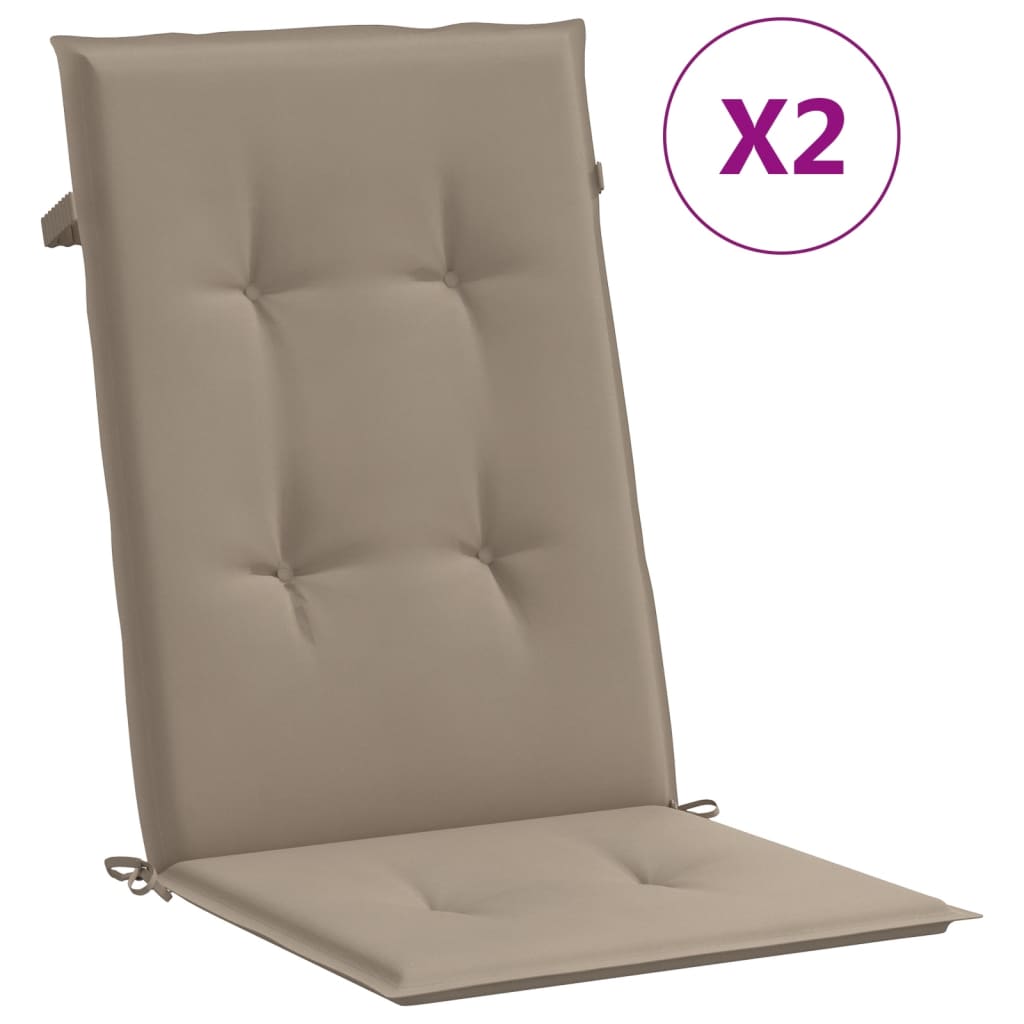 vidaXL Perne scaun de grădină, 2 buc., gri taupe, 120x50x3 cm