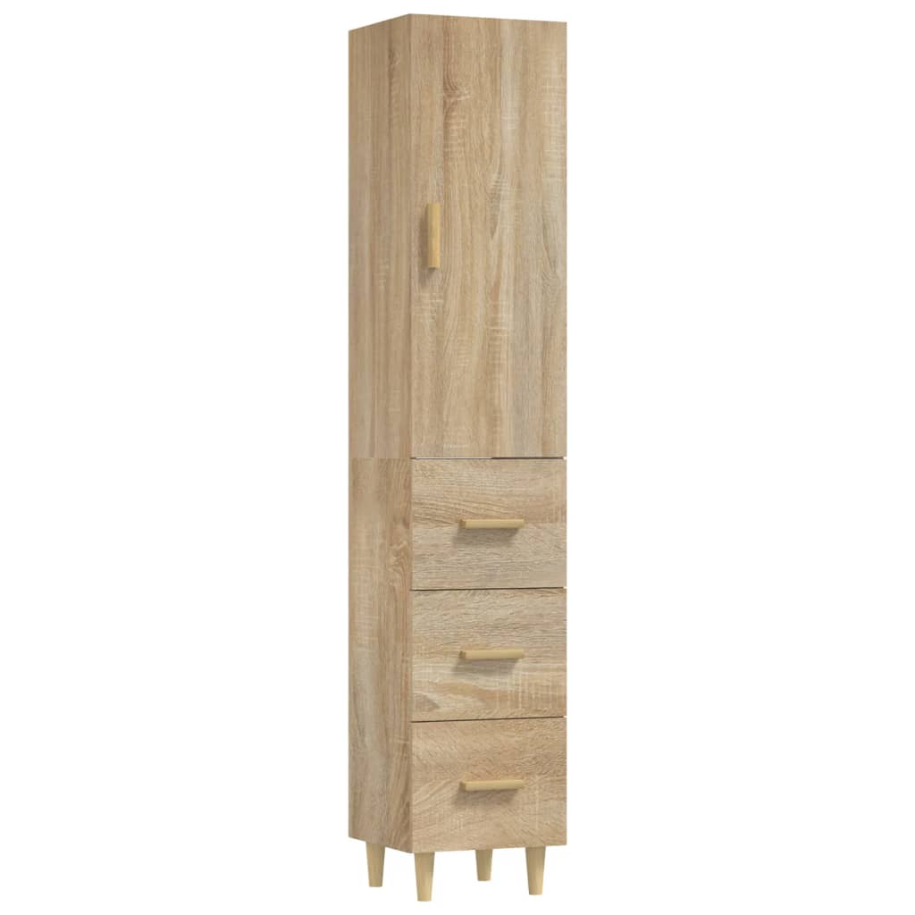vidaXL Dulap înalt, stejar sonoma, 34,5x34x180 cm, lemn prelucrat