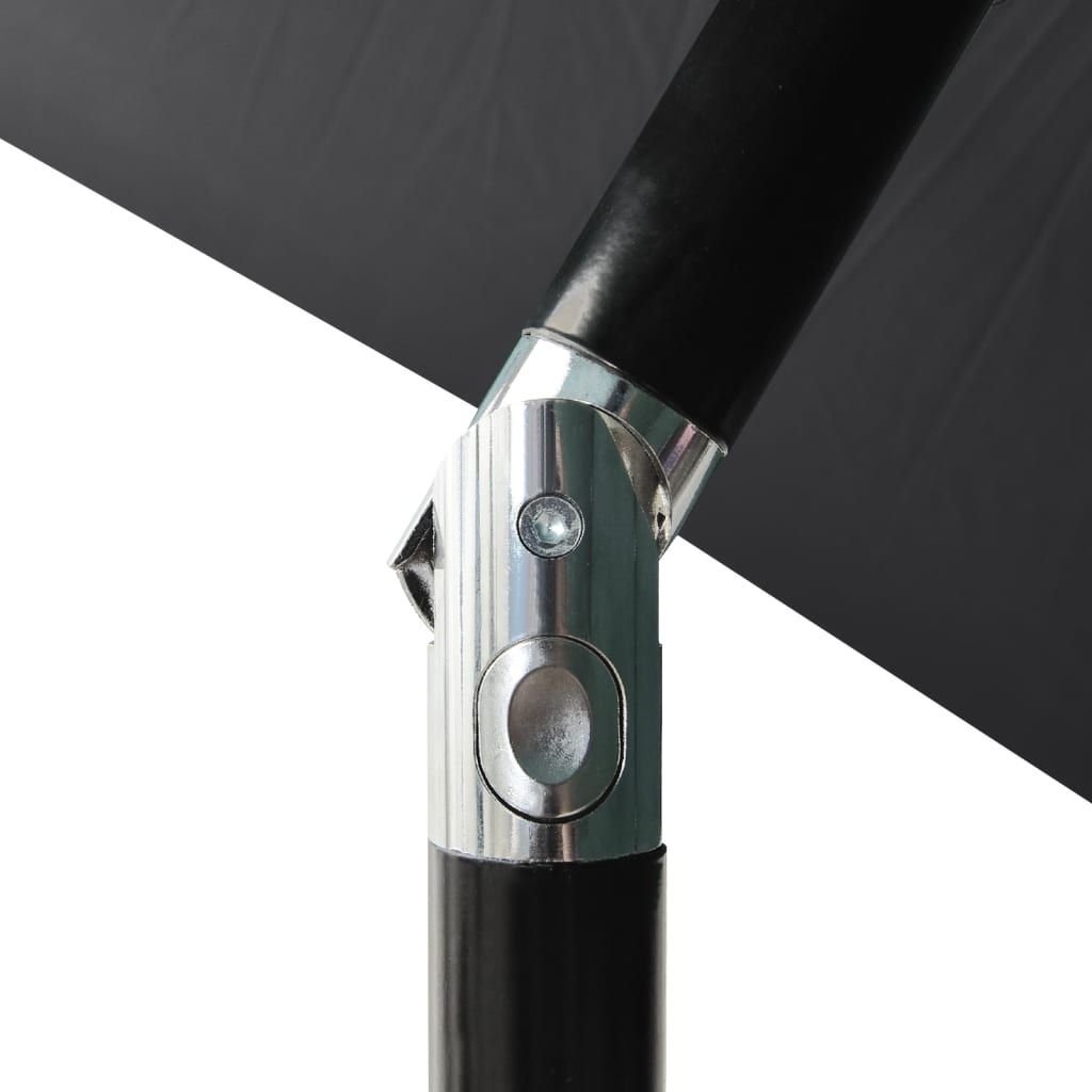 vidaXL Umbrelă de soare 3 niveluri, stâlp de aluminiu, antracit, 2 m