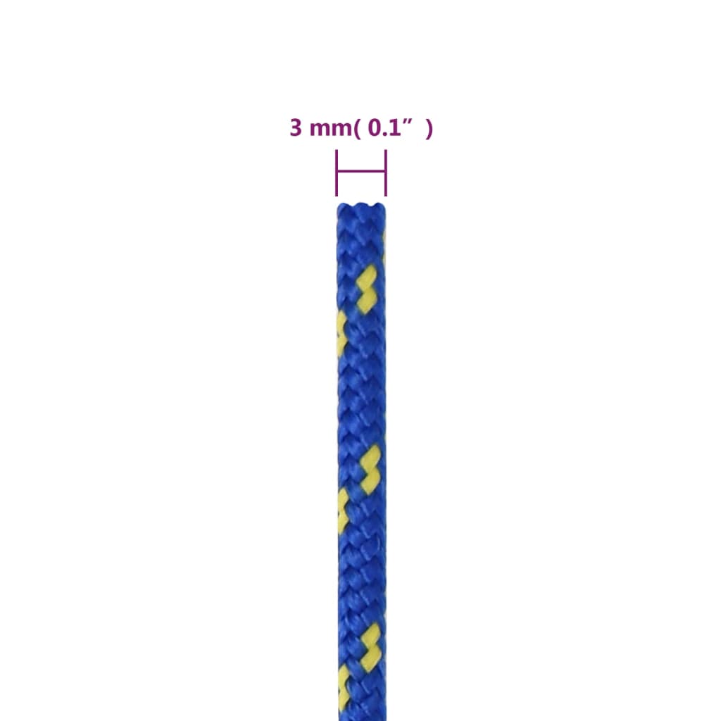 vidaXL Frânghie de barcă, albastru, 3 mm, 250 m, polipropilenă