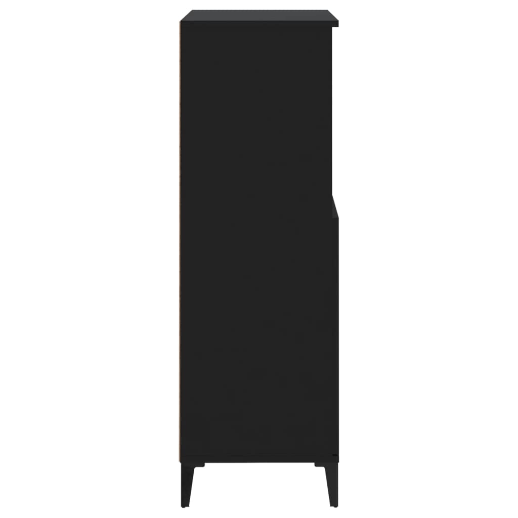 vidaXL Dulap înalt, negru, 60x36x110 cm, lemn prelucrat