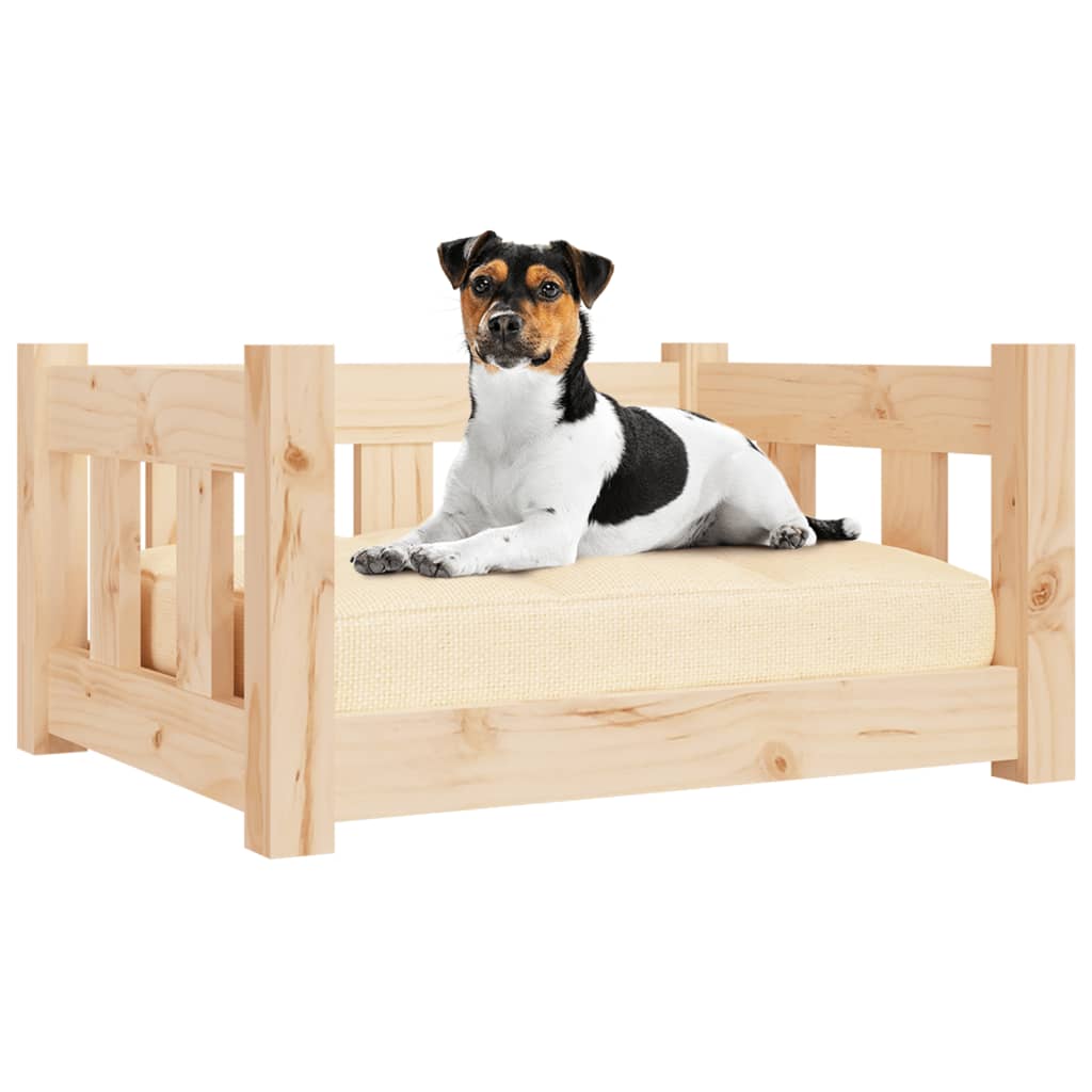 vidaXL Pat de câini, 55,5x45,5x28 cm, lemn masiv de pin