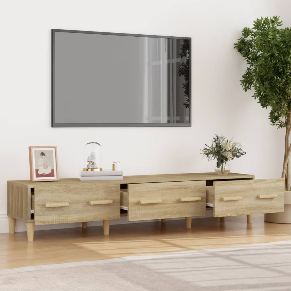 vidaXL Comodă TV, stejar sonoma, 150x34,5x30 cm, lemn prelucrat
