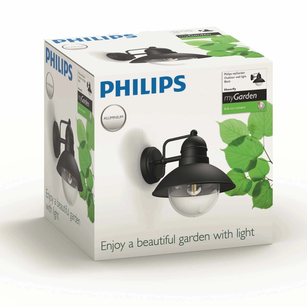 Philips Lampă de perete myGarden Hoverfly, 1x60 W, negru, 1723730PN