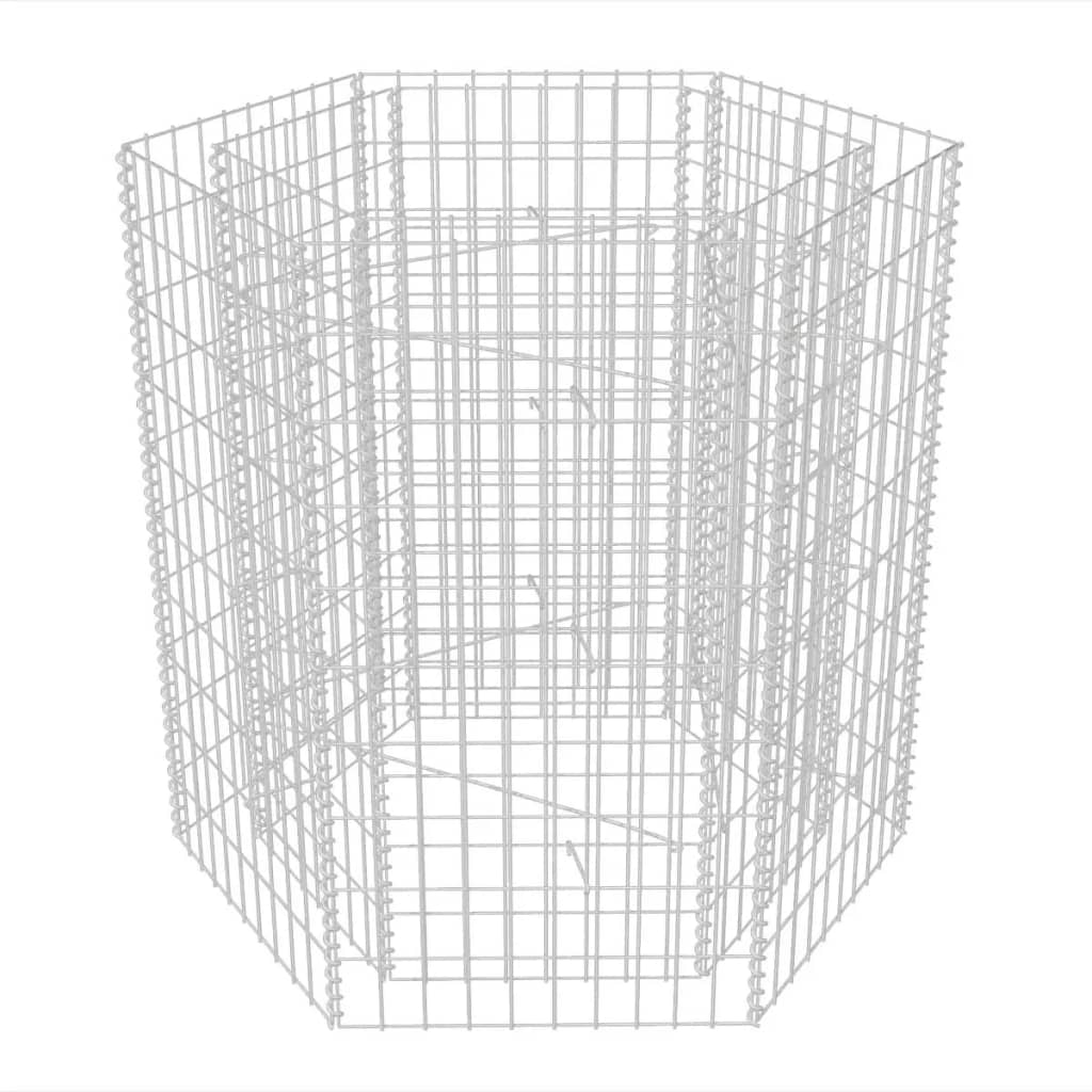 vidaXL Strat înălțat gabion hexagonal, 100 x 90 x 100 cm