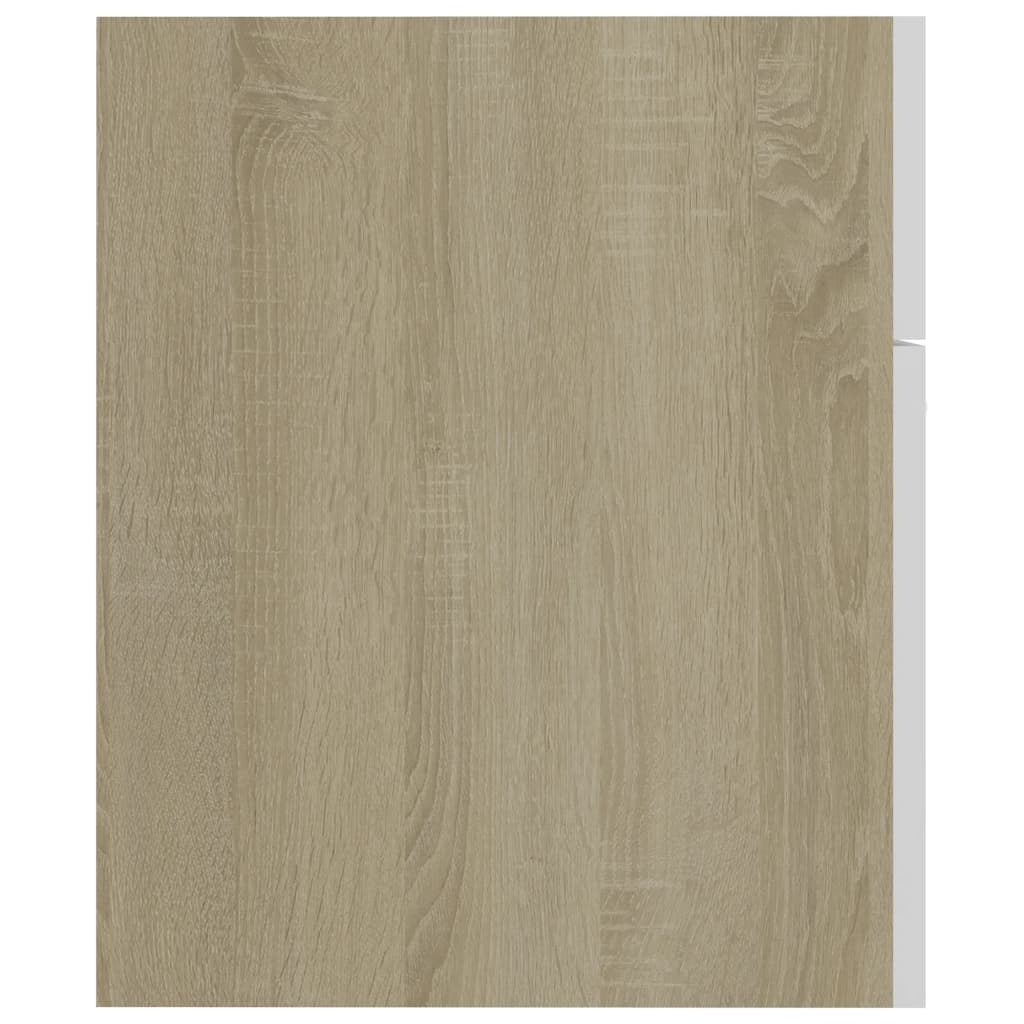 vidaXL Dulap de chiuvetă, alb și stejar sonoma, 60x38,5x46 cm, PAL