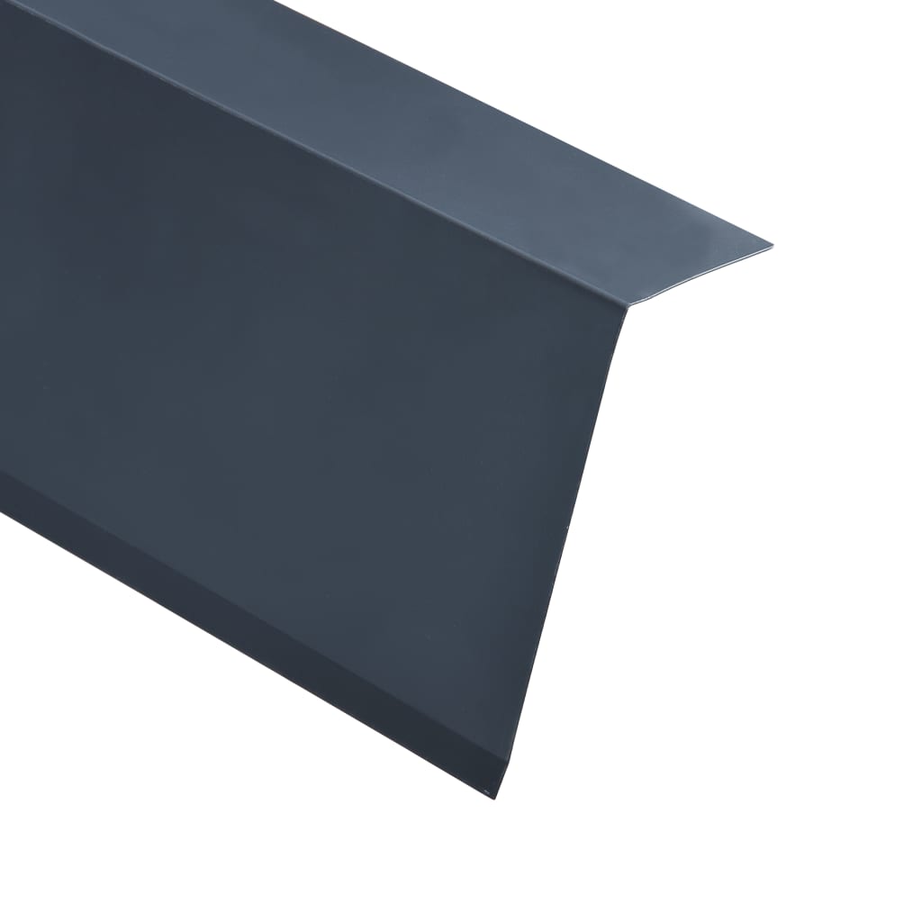 vidaXL Plăci bordură acoperiș în L, 5 buc, antracit, 170 cm, aluminiu