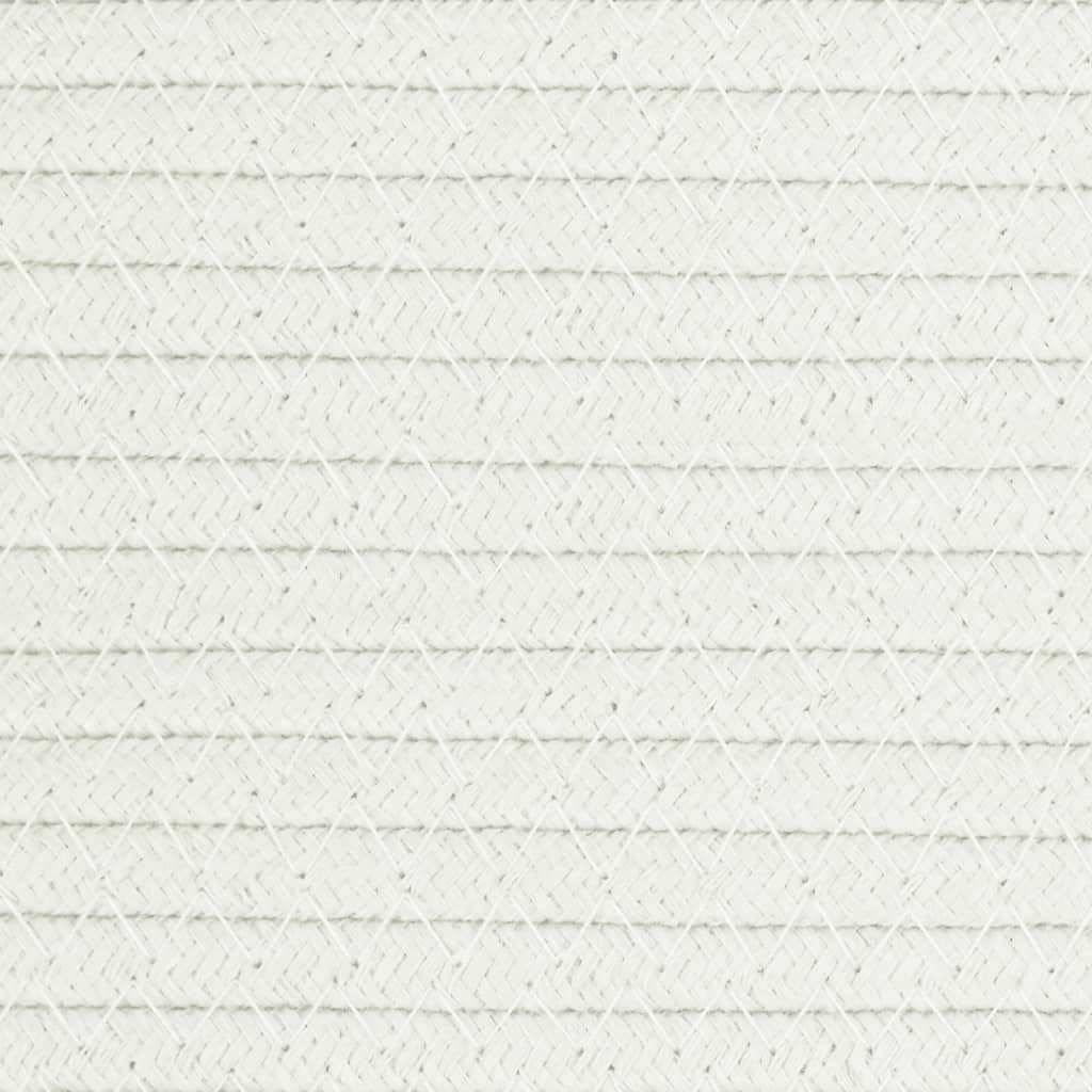 vidaXL Coș de depozitare, bej și alb, Ø38x46 cm, bumbac