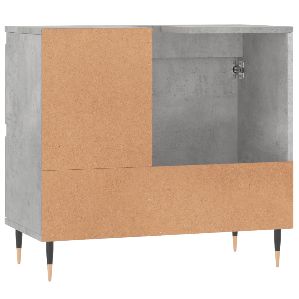 vidaXL Dulap de baie, gri beton, 65x33x60 cm, lemn prelucrat