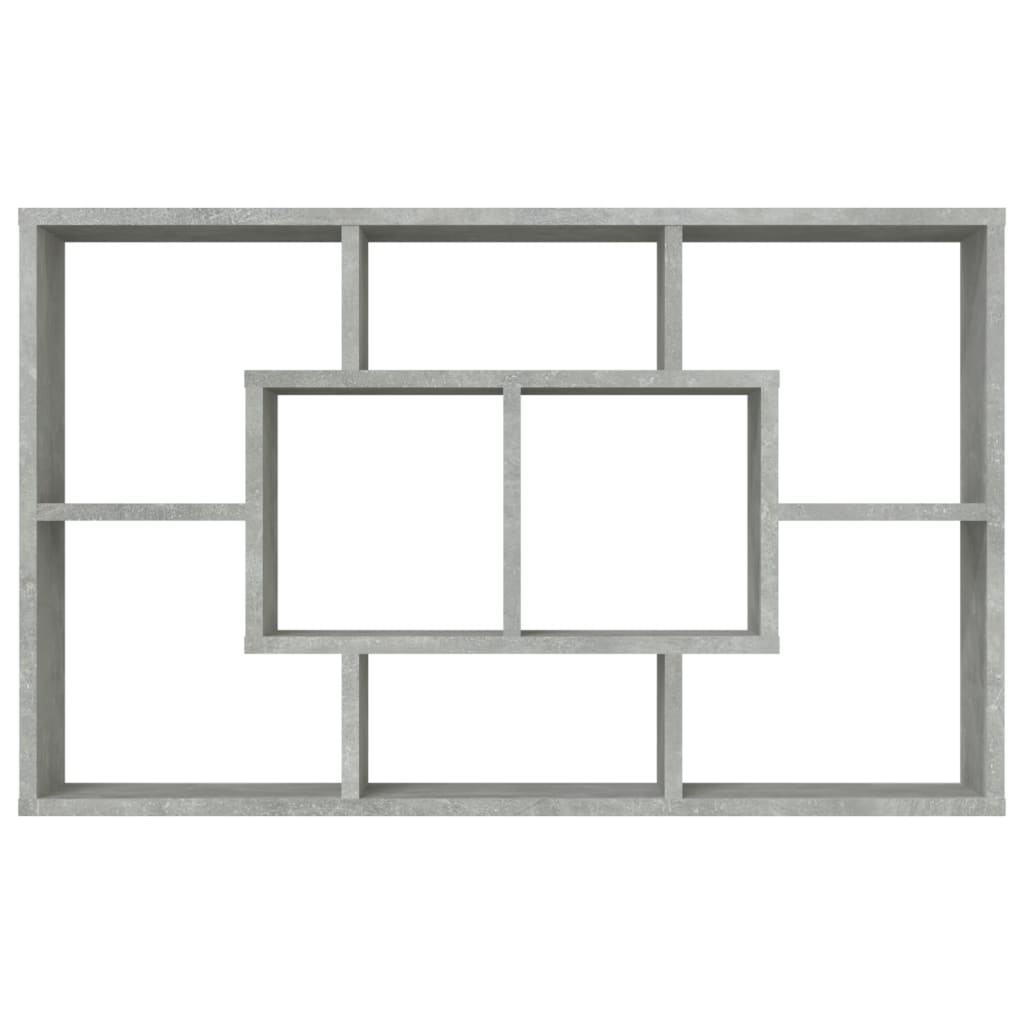 vidaXL Raft de perete, gri beton, 85x16x52,5 cm, lemn compozit