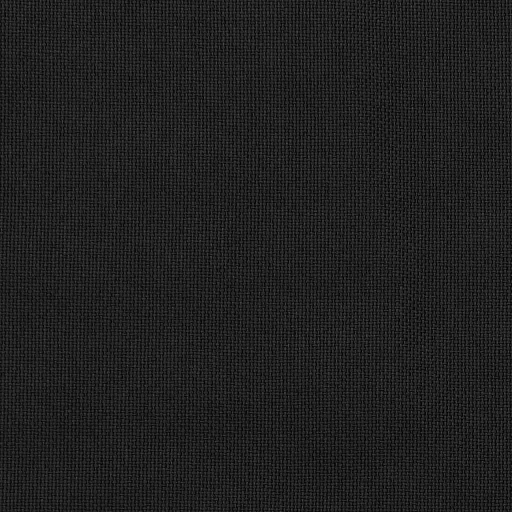 vidaXL Perdea opacă, aspect pânză, cu ocheți, negru, 290 x 245 cm