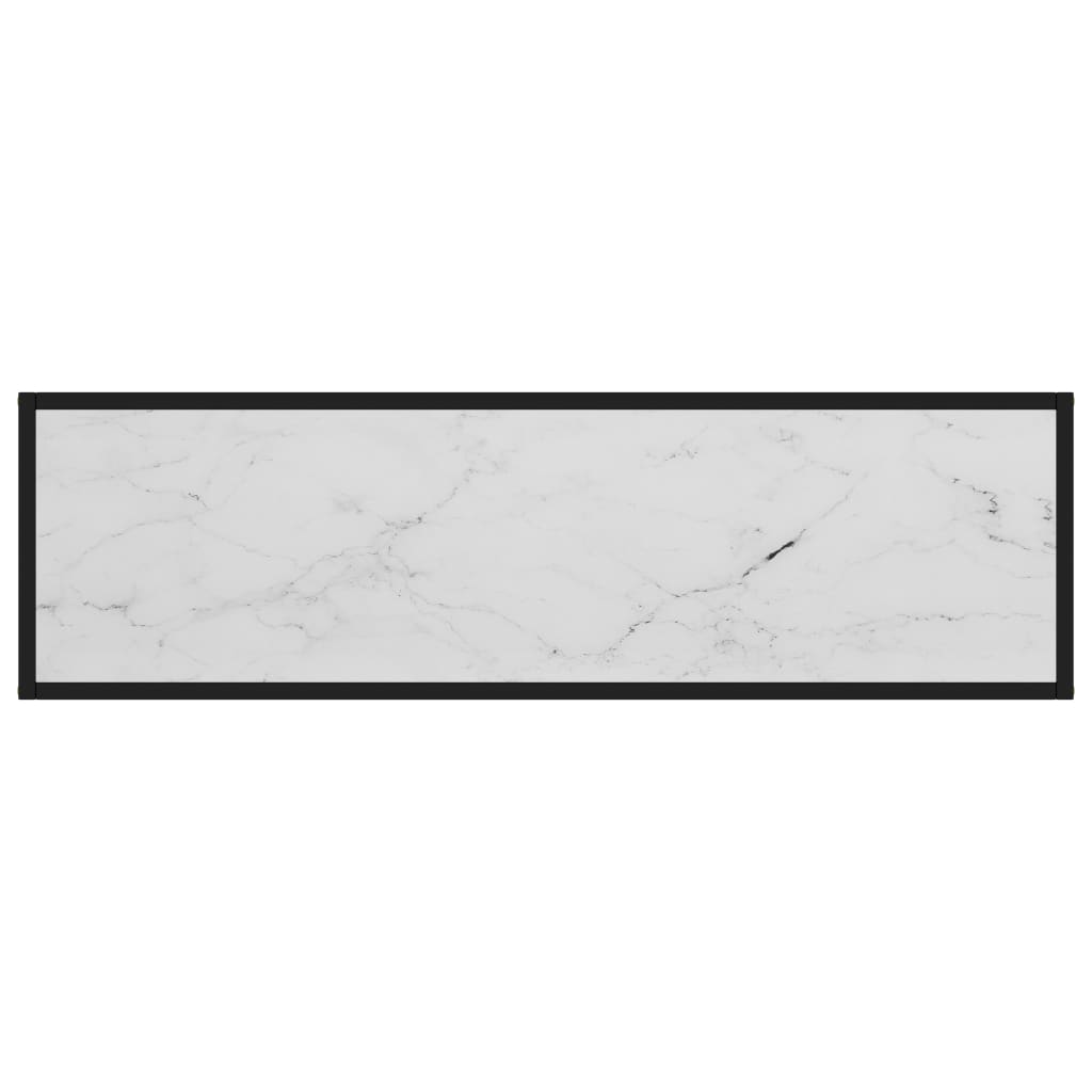 vidaXL Masă consolă, alb, 120x35x75 cm, sticlă securizată