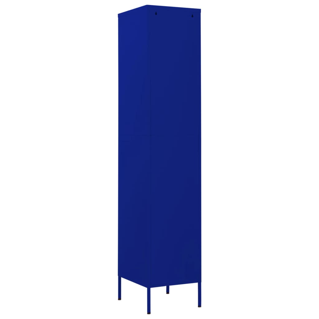 vidaXL Dulap de vestiar, bleumarin, 35x46x180 cm, oțel