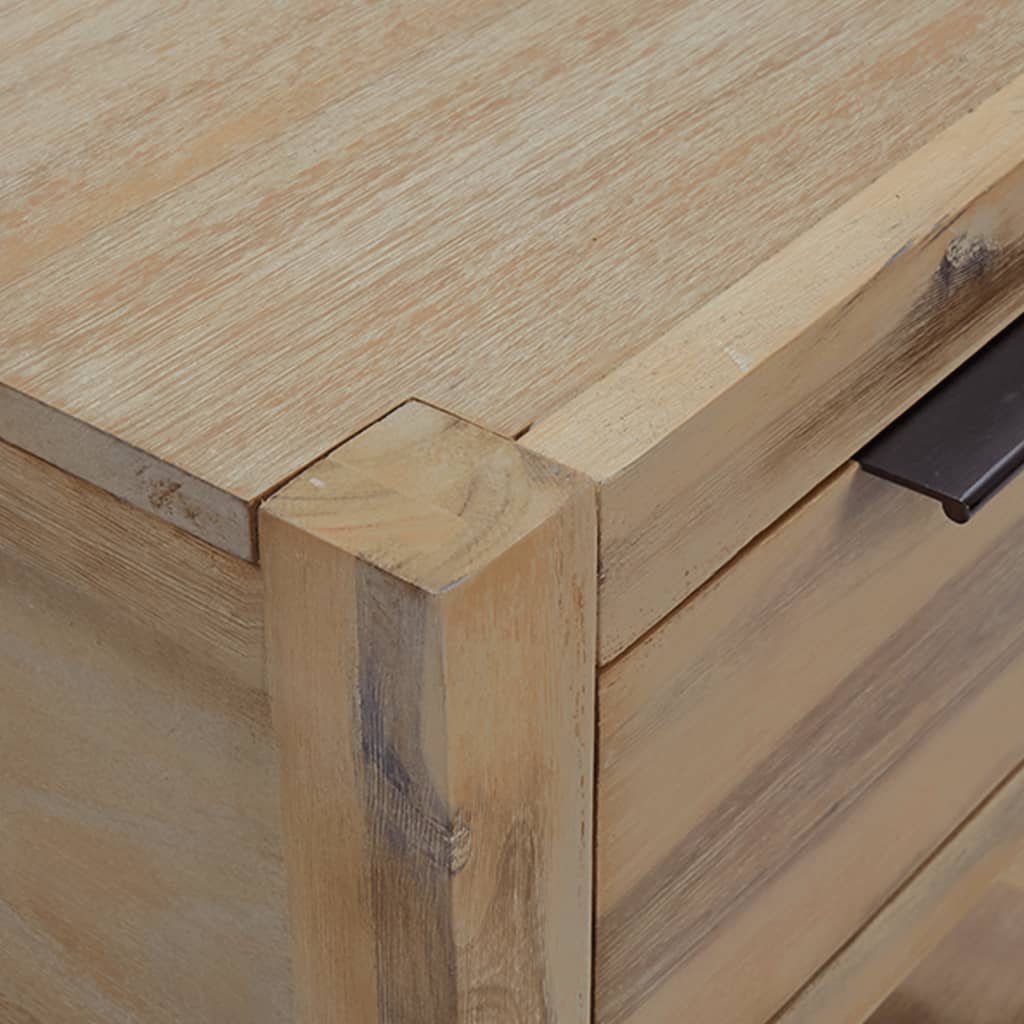 vidaXL Noptiere cu sertare, 2 buc., 40x30x48 cm, lemn masiv de acacia