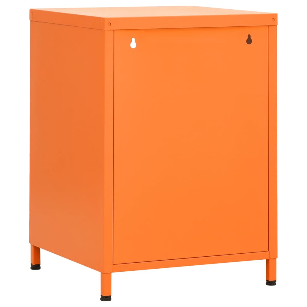 vidaXL Noptieră, portocaliu, 35x35x51 cm oțel
