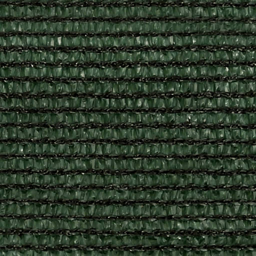 vidaXL Pânză parasolar, verde închis, 3,6x3,6 m, 160 g / m², HDPE