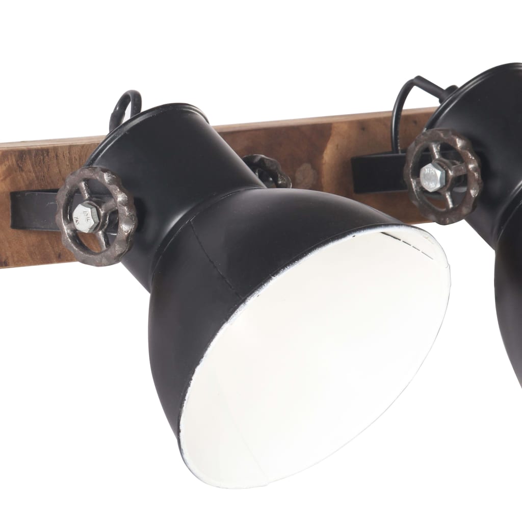 vidaXL Lampă de perete industrială, negru, 65 x 25 cm, E27