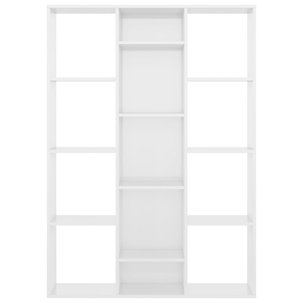 vidaXL Separator cameră/Bibliotecă alb extralucios 100x24x140 cm PAL