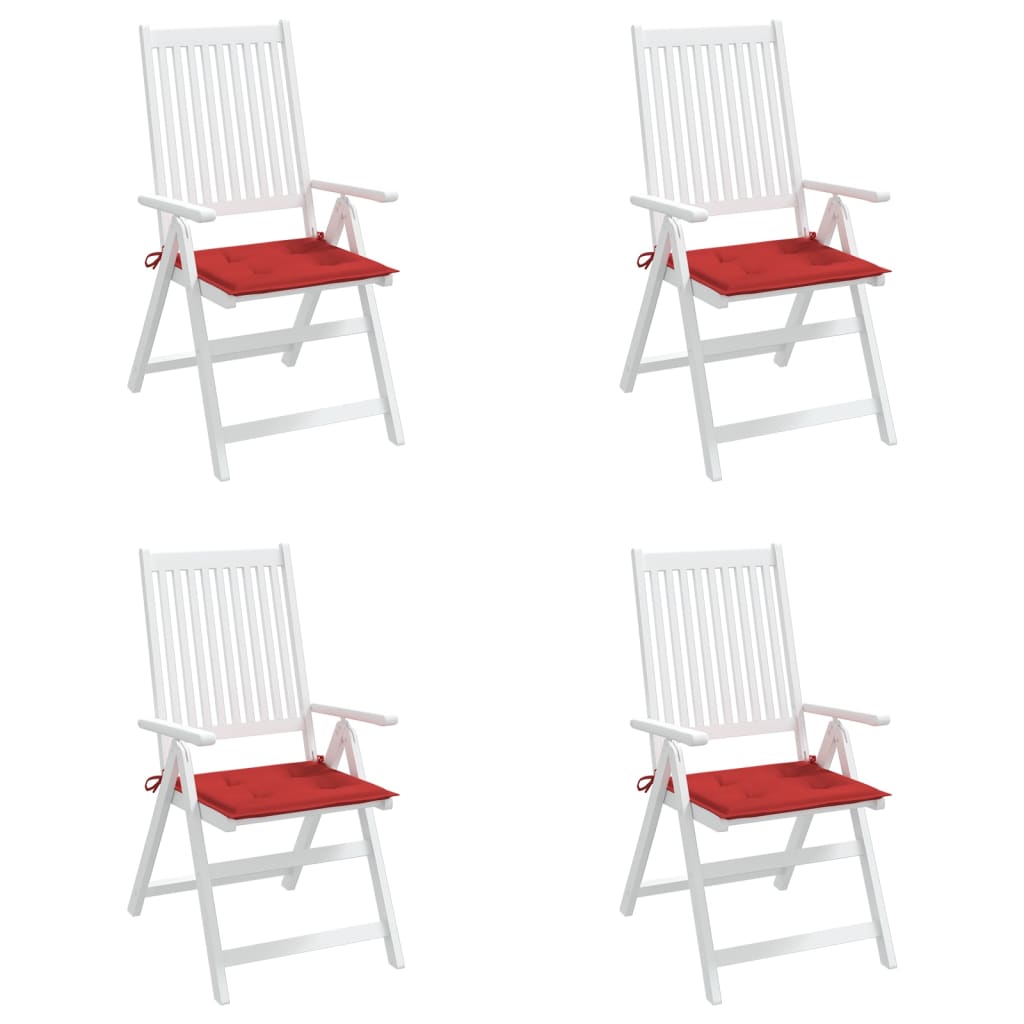 vidaXL Perne scaune grădină 4 buc. roșu 40x40x3 cm țesătură Oxford