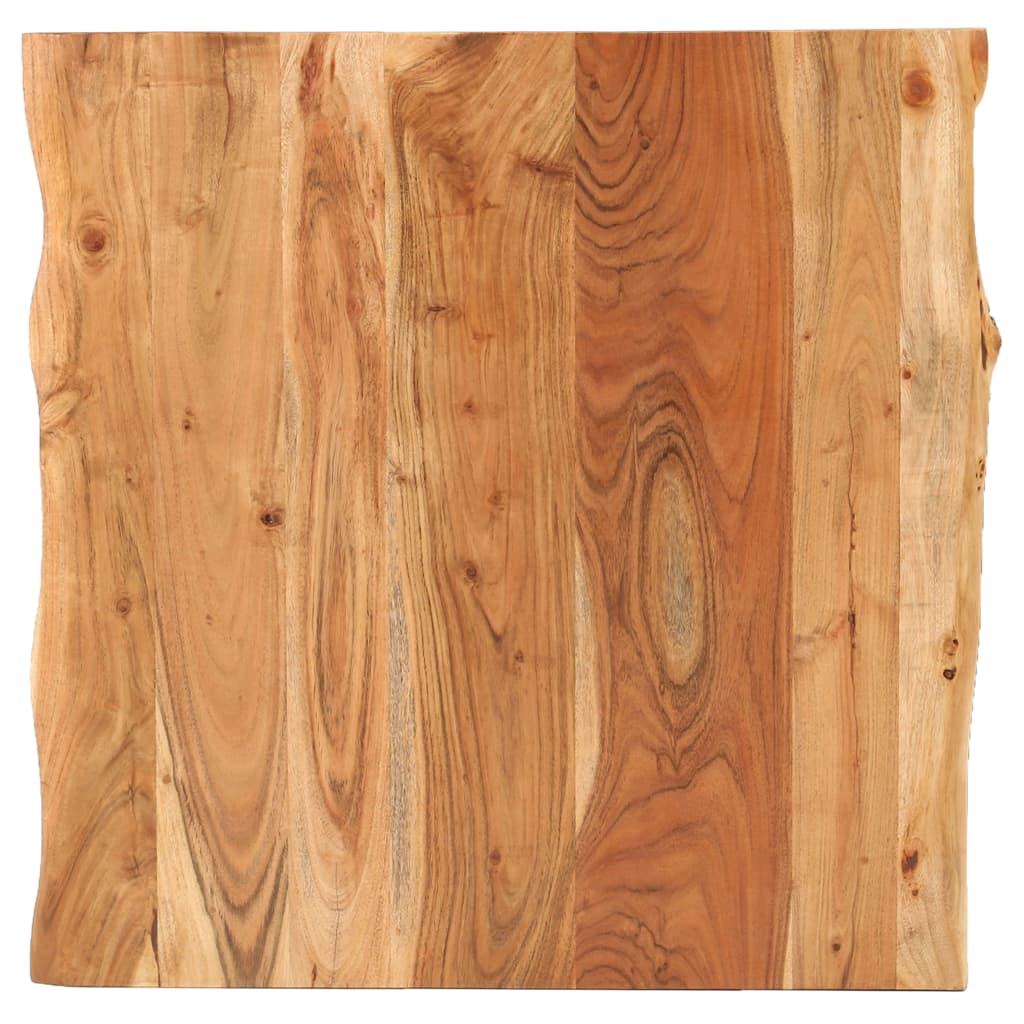 vidaXL Masă de bistro, muchii naturale, 70x70x75 cm, lemn masiv acacia