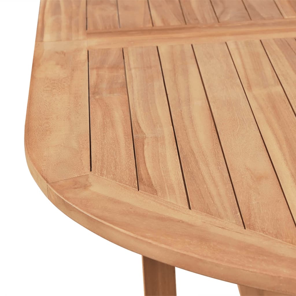 vidaXL Set mobilier exterior cu scaune pliabile, 9 piese, lemn de tec
