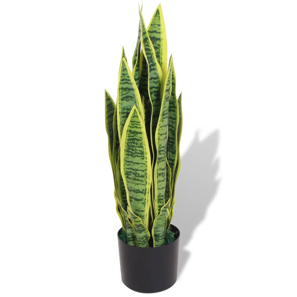 vidaXL Plantă artificială Limba-soacrei cu ghiveci, 65 cm, verde
