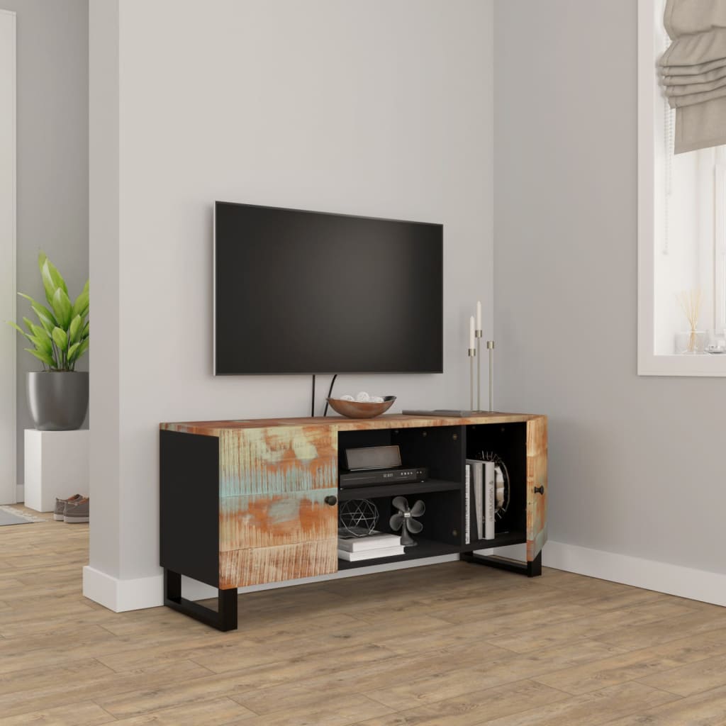 vidaXL Comodă TV, 105x33x46 cm, lemn masiv reciclat