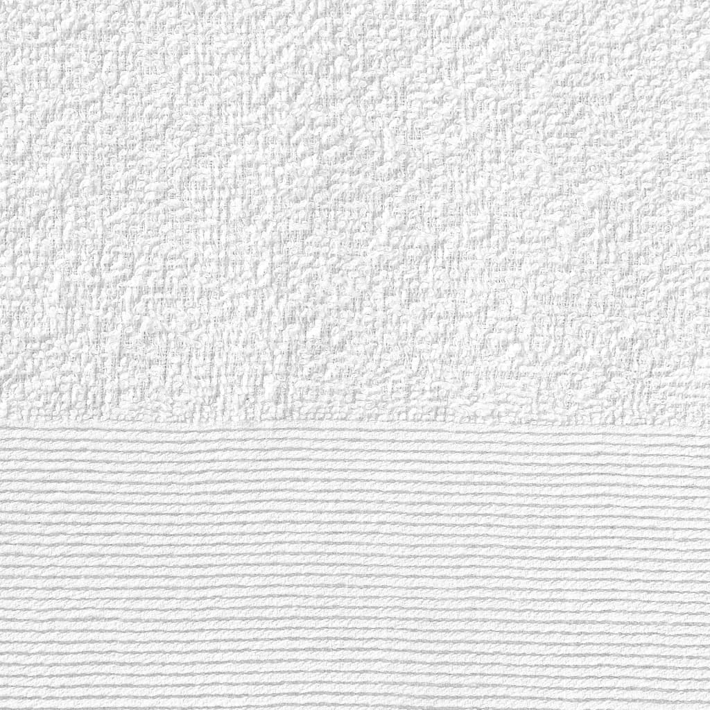 vidaXL Prosoape de mâini, 25 buc., alb, 50 x 100 cm, bumbac, 350 gsm