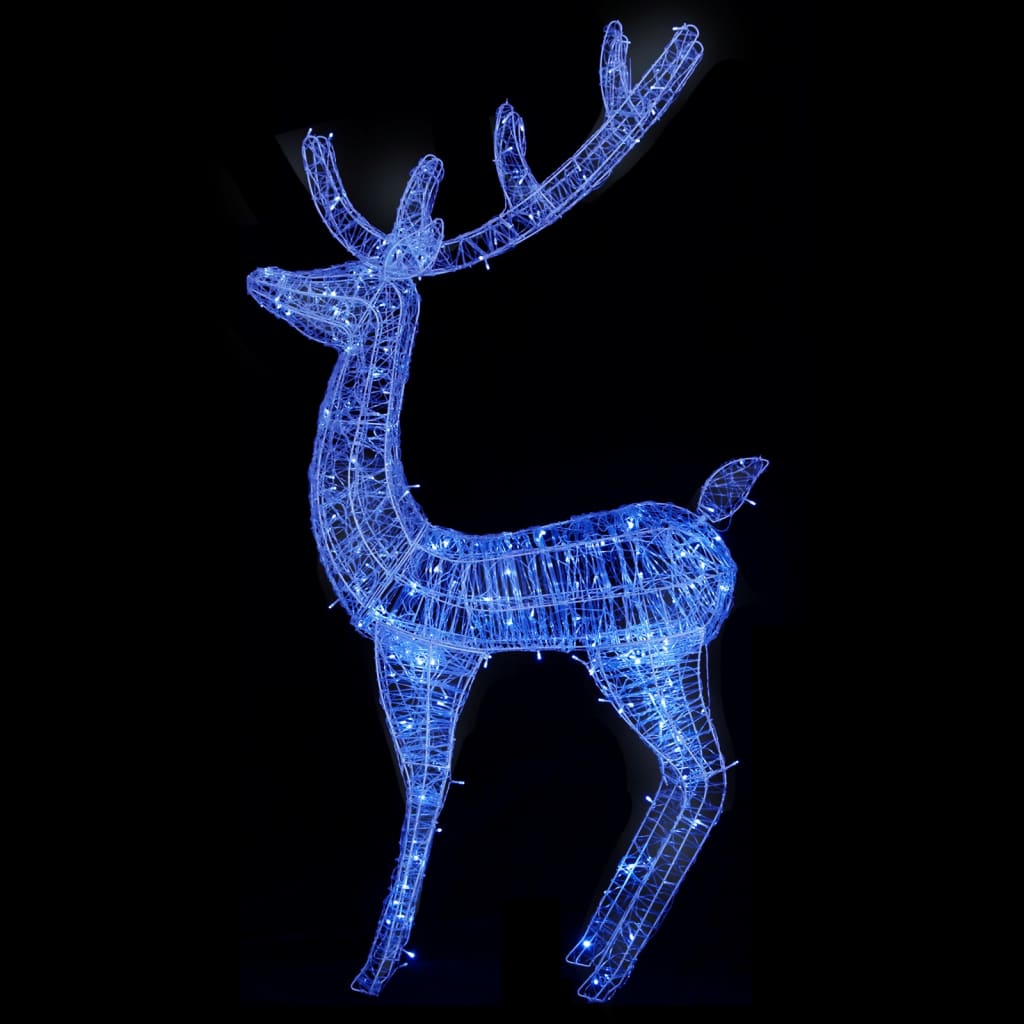 vidaXL Ren de Crăciun, 250 LED-uri, albastru, 180 cm, acril, XXL