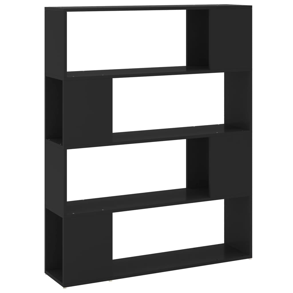 vidaXL Bibliotecă/Separator cameră, negru, 100x24x124 cm