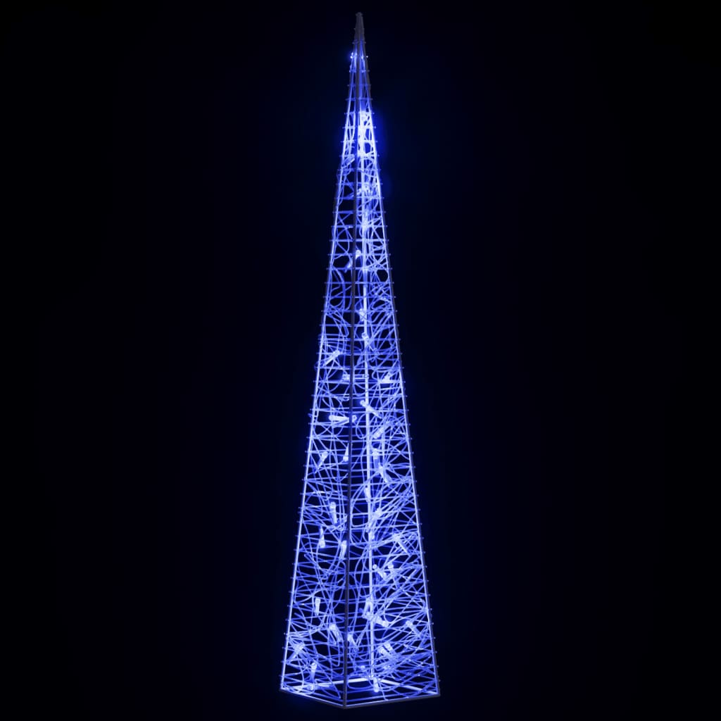 vidaXL Con de lumină cu LED decorativ, albastru, 90 cm, acril