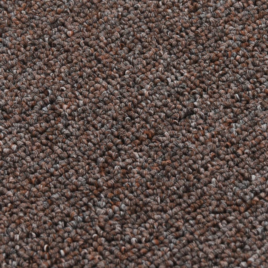 vidaXL Covorașe de scări, 15 buc., maro, 60x25 cm, dreptunghiular