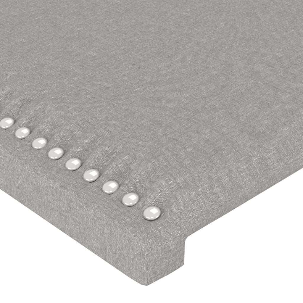 vidaXL Cadru de pat cu tăblie, gri deschis, 200x200 cm, textil