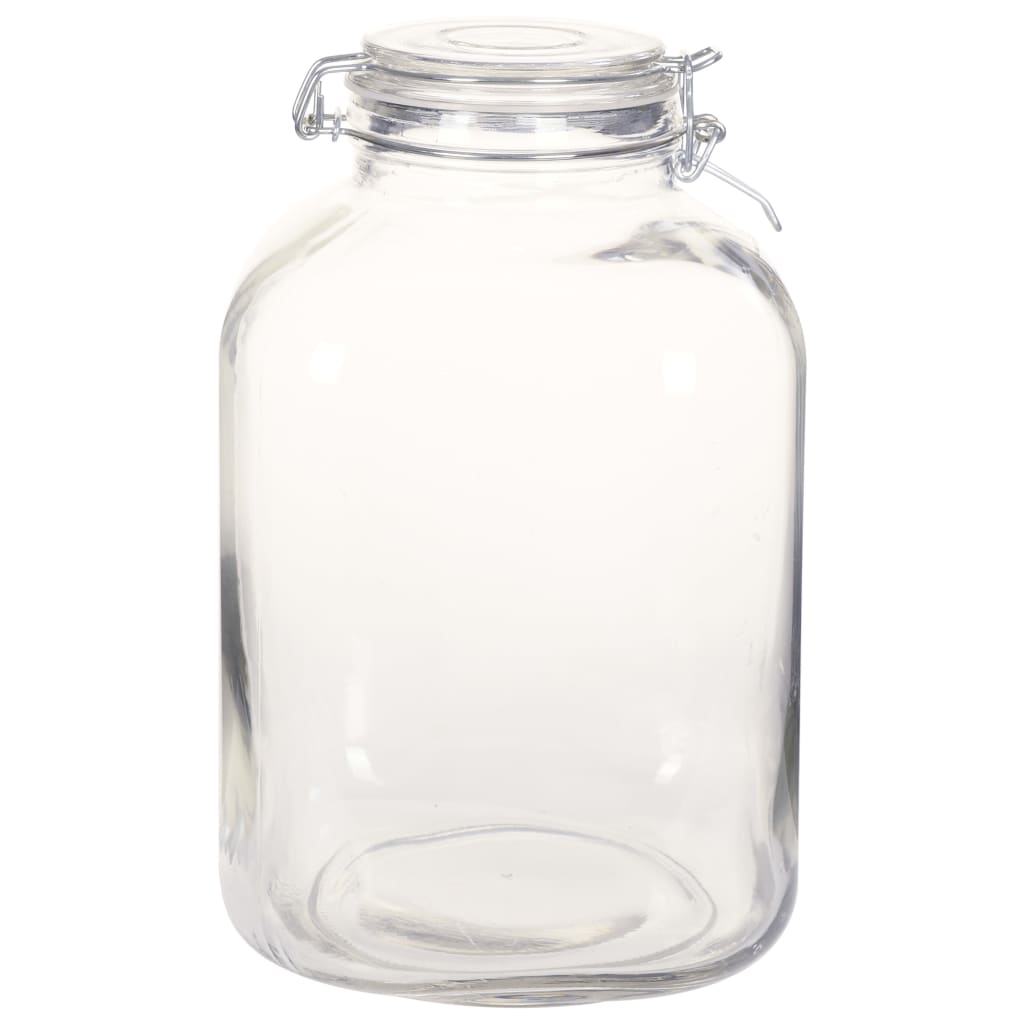 vidaXL Borcane din sticlă cu închidere ermetică, 6 buc., 5 L