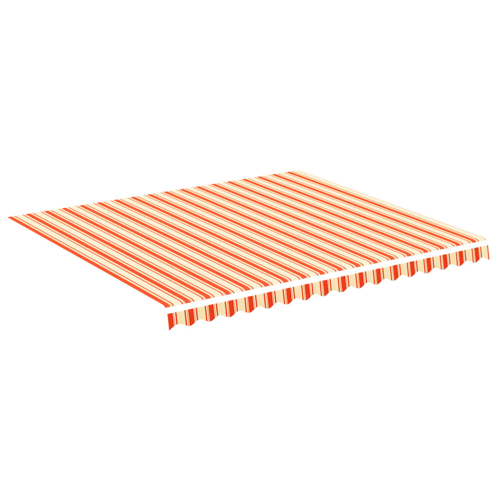 vidaXL Pânză de rezervă copertină, galben și portocaliu, 4x3,5 m