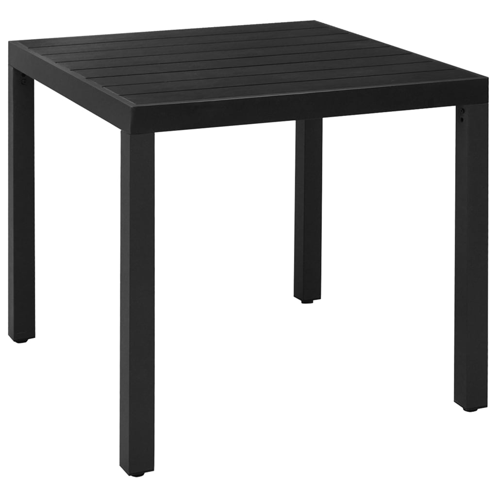 vidaXL Set mobilier de exterior, 5 piese, negru, aluminiu