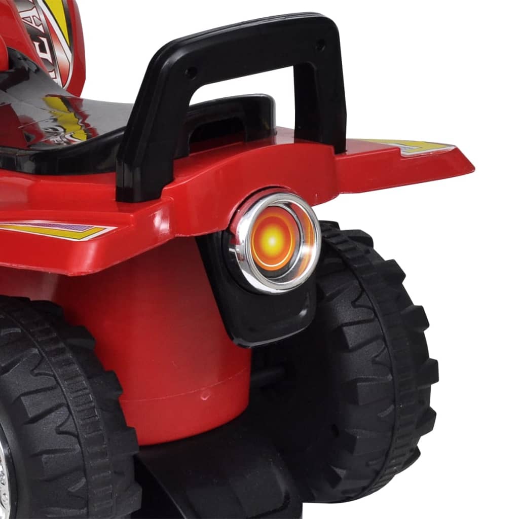 ATV ride-on roșu pentru copii, cu sunet și lumină