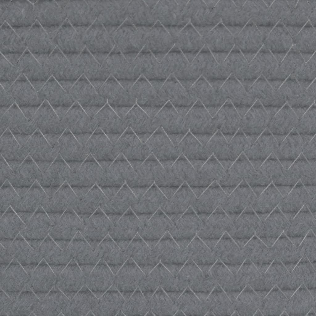 vidaXL Coșuri de depozitare 2 buc. gri și alb Ø28x28 cm bumbac