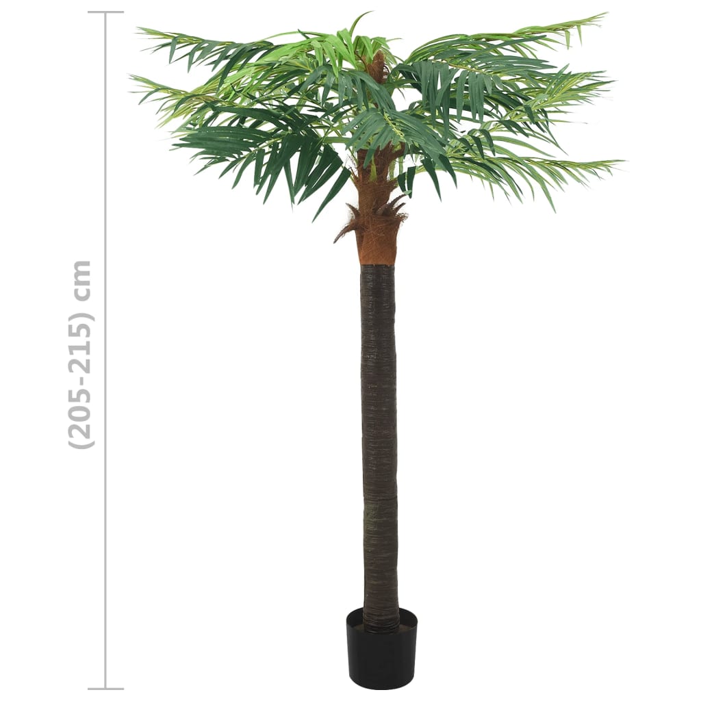 vidaXL Plantă artificială palmier phoenix cu ghiveci, verde, 215 cm