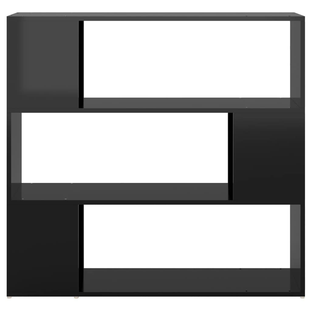 vidaXL Bibliotecă/Separator cameră, negru extralucios, 100x24x94 cm